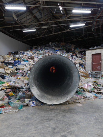 Christoph Büchel / "Dump", installation view, "Superdome", Palais de Tokyo, Paris / 2008