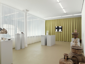 Kristine Roepstorff / "Dried Dew Drops: Wunderkammer of Formlessness", exhibition view, Museum für Gegenwartskunst Basel  / 2010